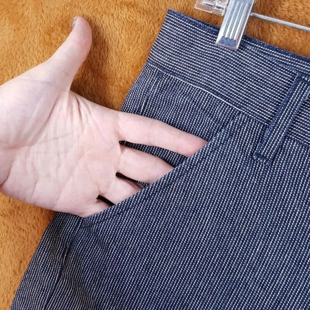 J BRAND Womens Shorts Size 25 Blue Stripe Chino Cuffed 5
